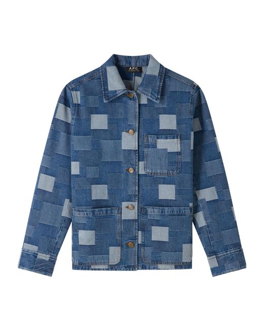 A.P.C. Blue Veste Silva Logo Jacket