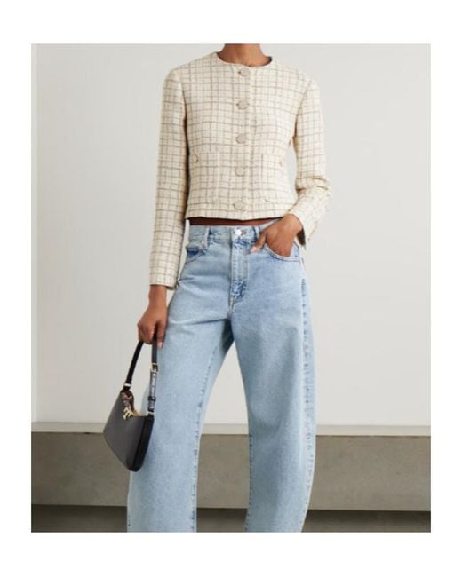 Veronica Beard White Andrea Tweed Jacket