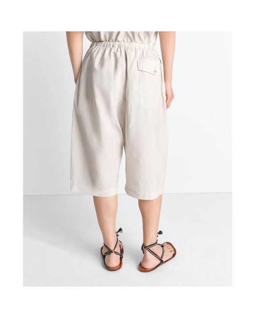 Lemaire White Cargo Easy Shorts for men