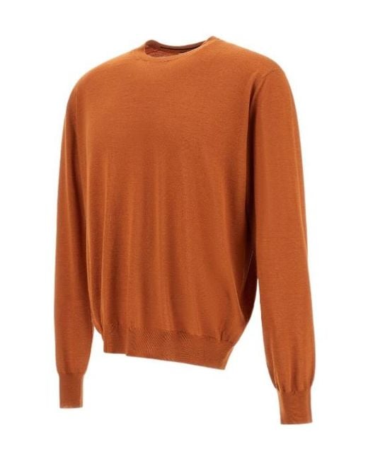Herno Brown Resort Ribbed-Trim Sweater for men