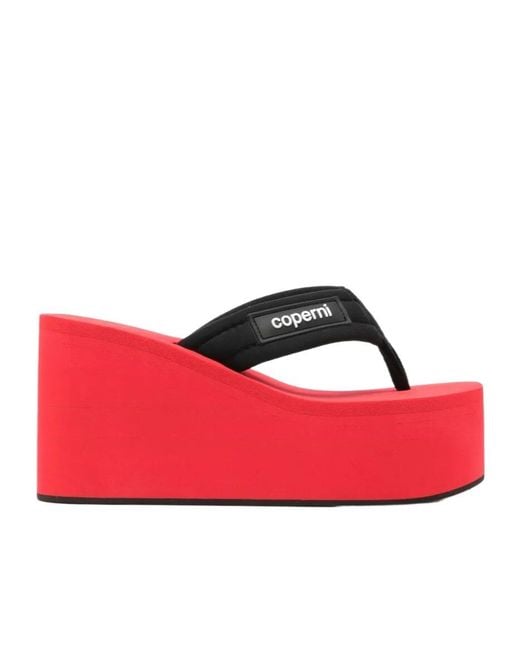 Coperni Red Logo Patch Sandals