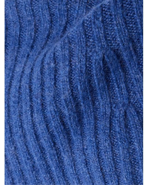 Cult Gaia Blue Strapless Knitted Dress