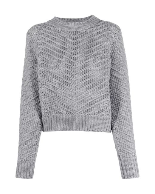 Fabiana Filippi Gray Long Sleeve Sweater
