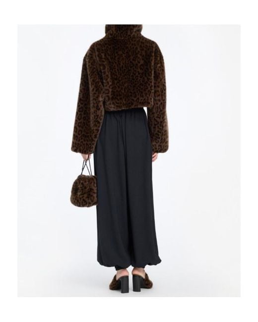 ROTATE BIRGER CHRISTENSEN Black Balloon Pleated Pants