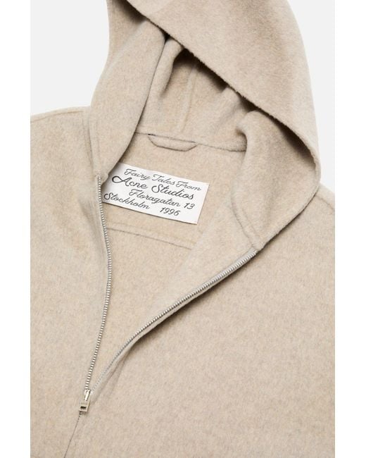 Acne Natural Zip-Up Hoodie for men