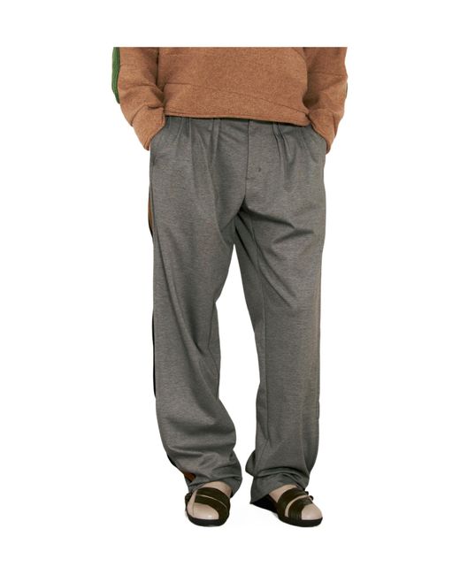 Kiko Kostadinov Gray Ugo Side Satin Pants for men