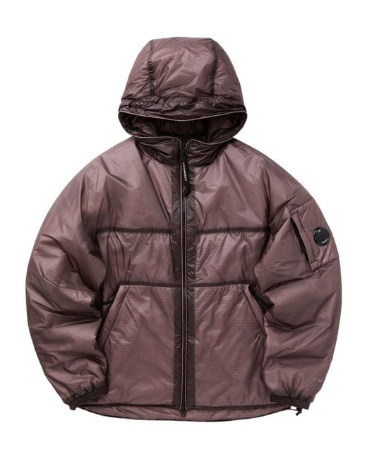 C P Company Brown Nada Shell Hooded Jacket for men