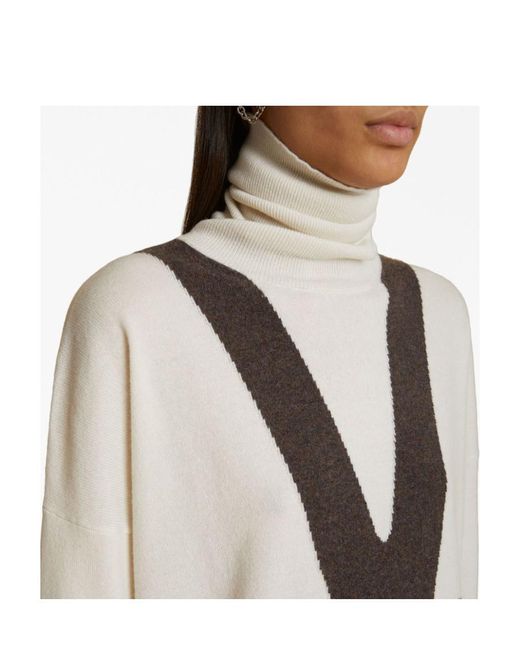 Khaite White Esmal Jacquard-Knit Cashmere Jumper