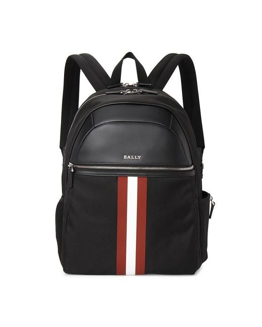 Bally Black Zippered Backpack for men