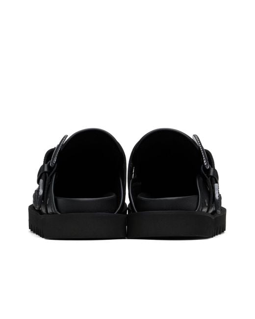 Toga Virilis Black Round Toe Flat Mules for men