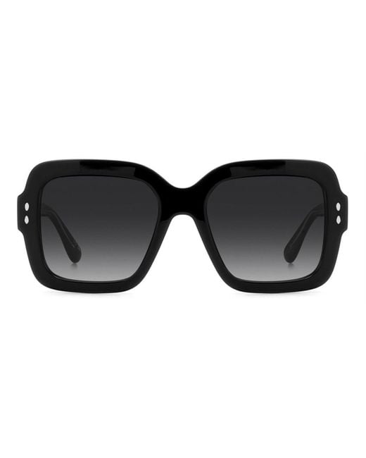 Isabel Marant Black Square Frame Full Rim Sunglasses