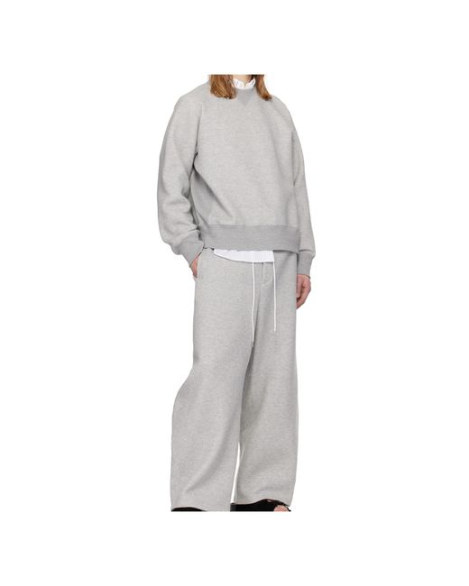 Sacai Gray Sponge Pullover for men