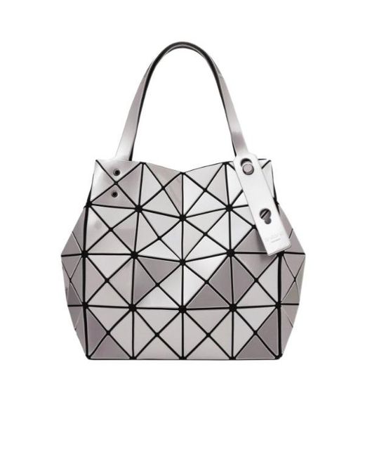 Issey Miyake White Bao Bao Geometric-Panel Tote Bag