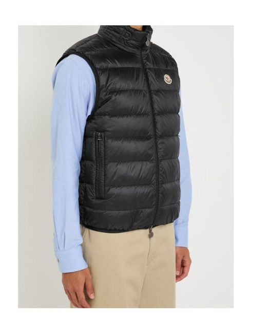 Moncler Black Rocoque Quilted Shell Gilet for men