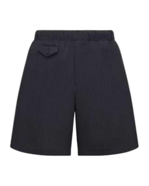Dior Blue Bermuda Shorts With Elastic Waist for men