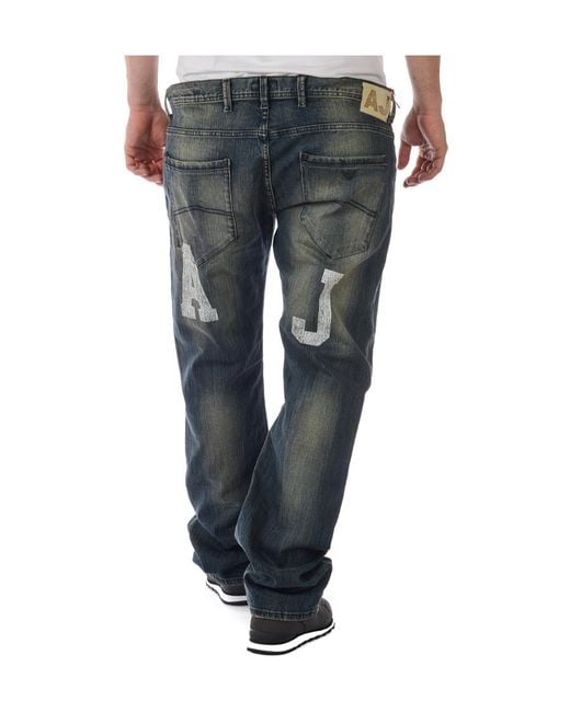 Armani Jeans Gray Logo Jeans for men
