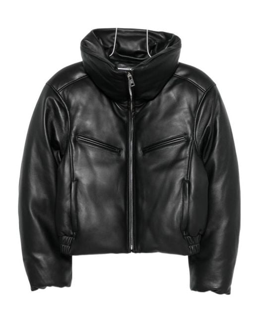 Alexander Wang Black Funnel-Neck Padded Jacket