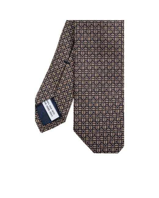 Ferragamo Gray Pointed Tie for men