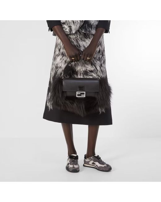 Fendi Brown Printed Low Top Sneakers