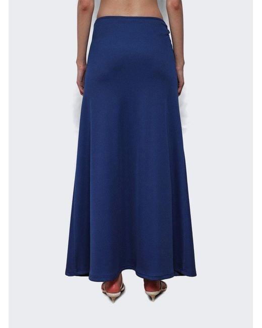 Christopher Esber Blue Ruched Ring-Detail Skirt