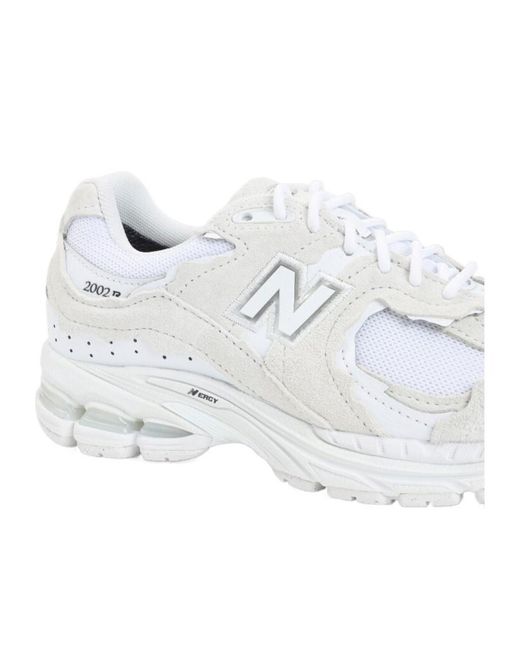 New Balance White 2002R Lace-Up Sneakers for men