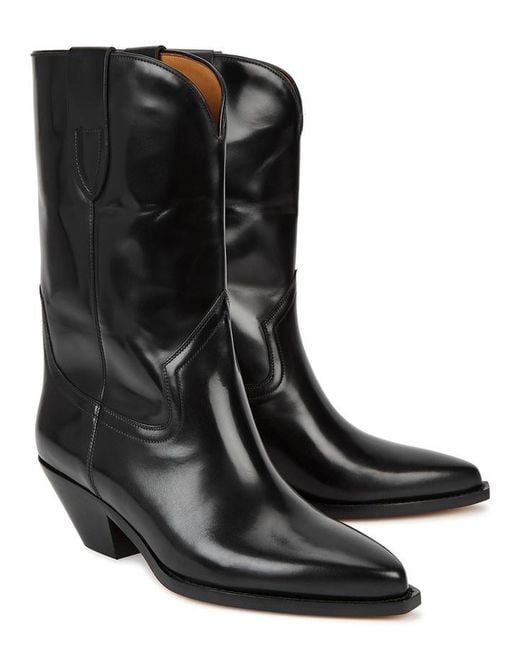 Isabel Marant Black Dahope 50 Leather Ankle Boots