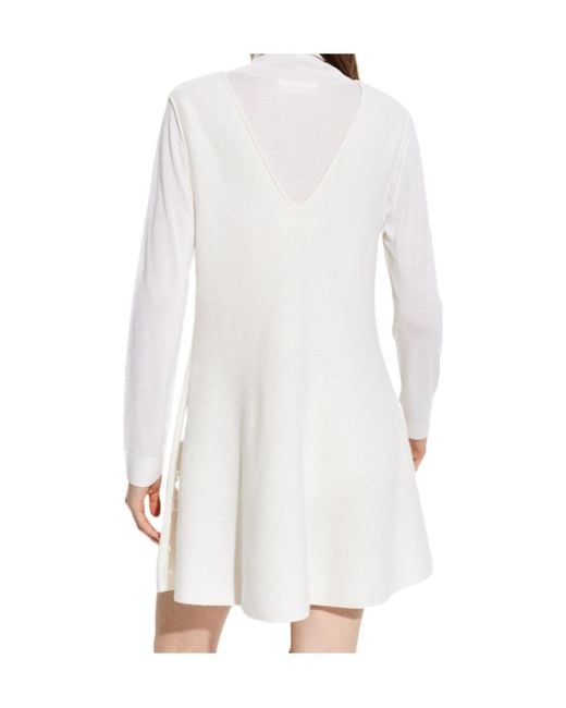 Lisa Yang White Nyna Sleeveless Knitted Dress