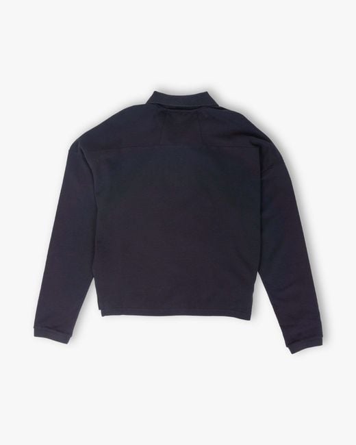 Rhude Blue Long-Sleeve Polo Shirt for men