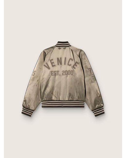 Golden Goose Deluxe Brand Natural Satin Bomber Jacket for men