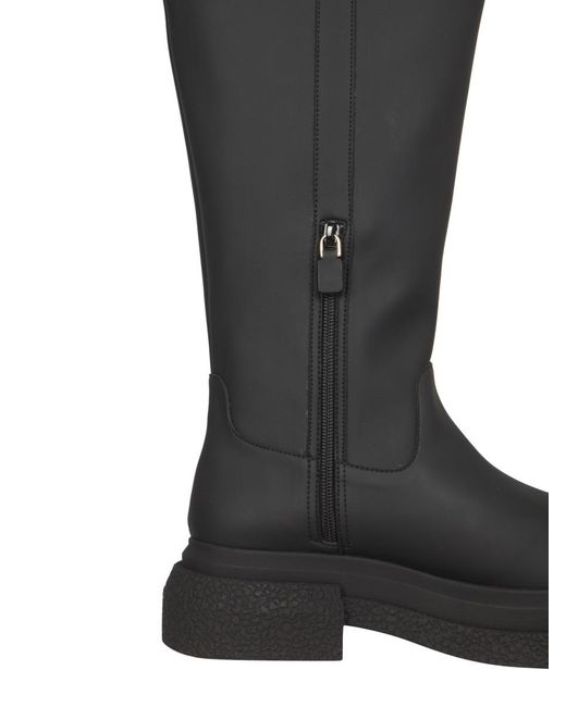 Stuart Weitzman Black Splicing Design Knee-Length Boots