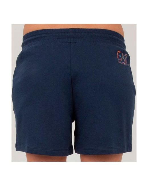 EA7 Blue Pattern Shorts