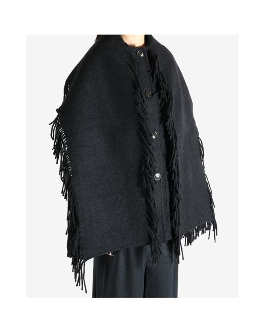 Totême Black Totême Fringe High Neck Jacket