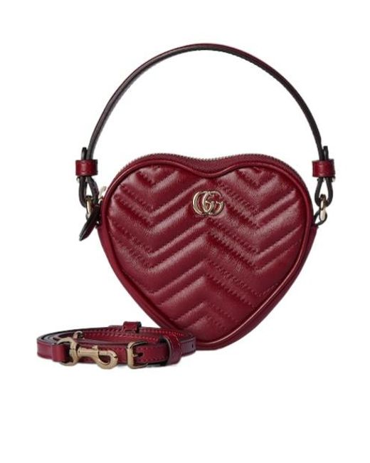 Gucci Red Gg Marmont Mini Bag