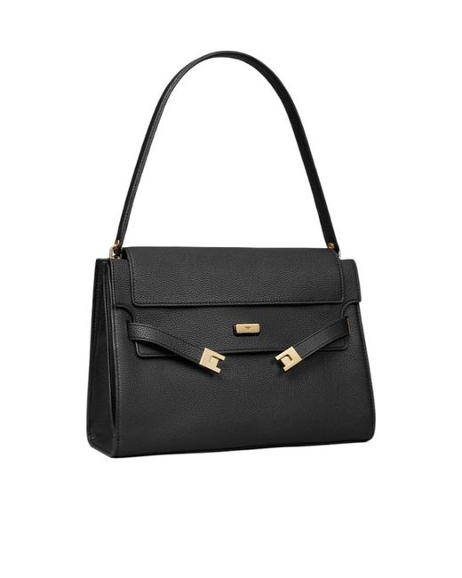Tory Burch Black Lee Radziwill Large Shoulder Bag