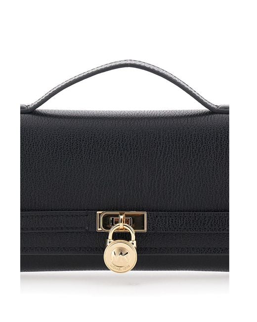MICHAEL Michael Kors Black Hamilton Foldover Top Clutch Bag