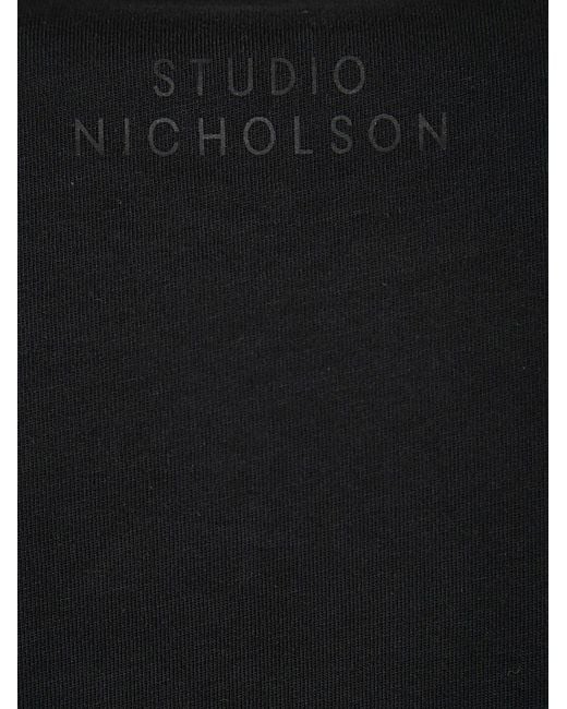 Studio Nicholson Black Loop Long Sleeved T-Shirt
