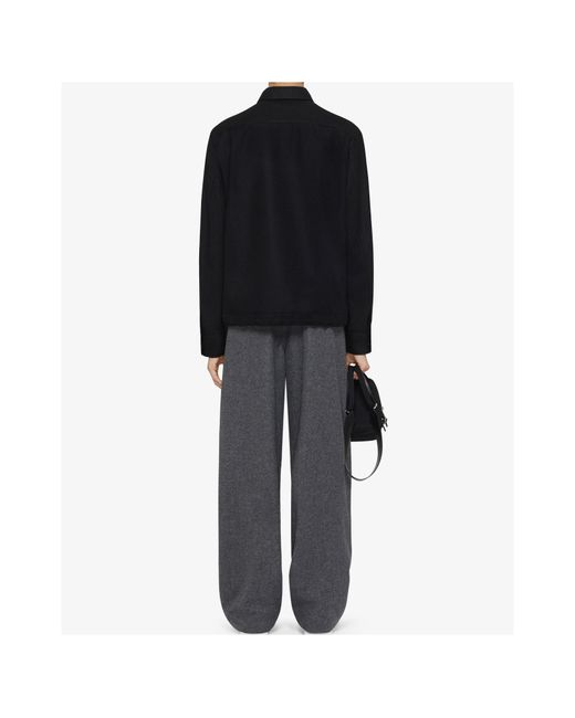 Givenchy Black 4G Detailed Long-Sleeved Shirt for men