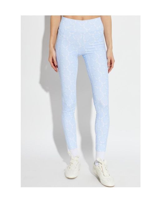 LoveShackFancy Blue Kimi High-Rise Performance Trousers