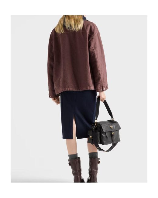 Prada Blue Jersey Skirt