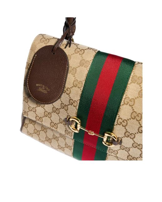 Gucci Natural Paparazzo Medium Top Handle Bag