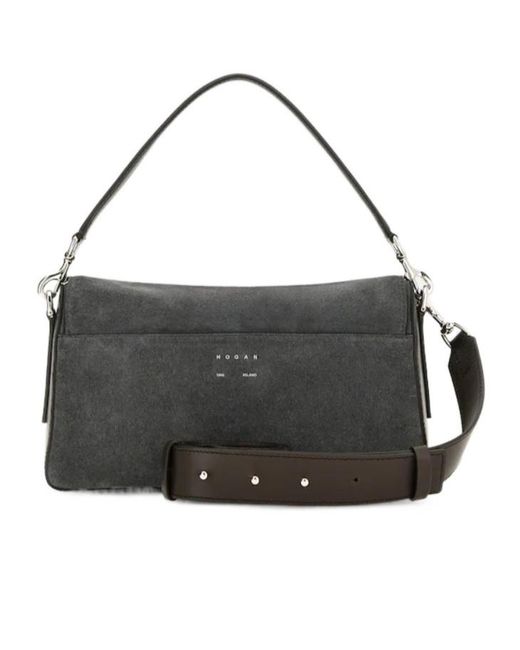 Hogan Black H-Turn Flap Bag