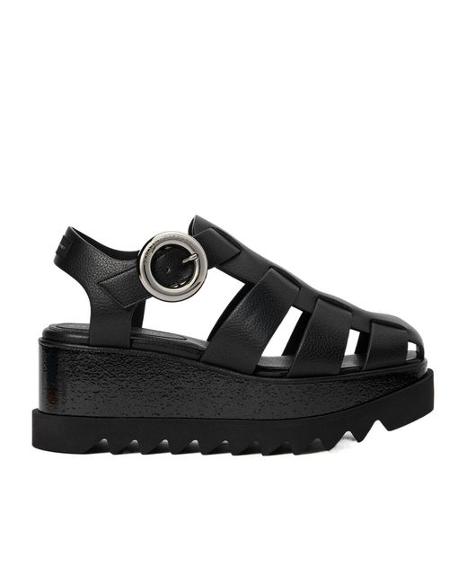 Stella McCartney Black Elyse Platform Sandals