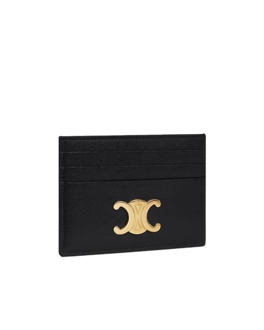 Céline Black Triomphe Card Holder
