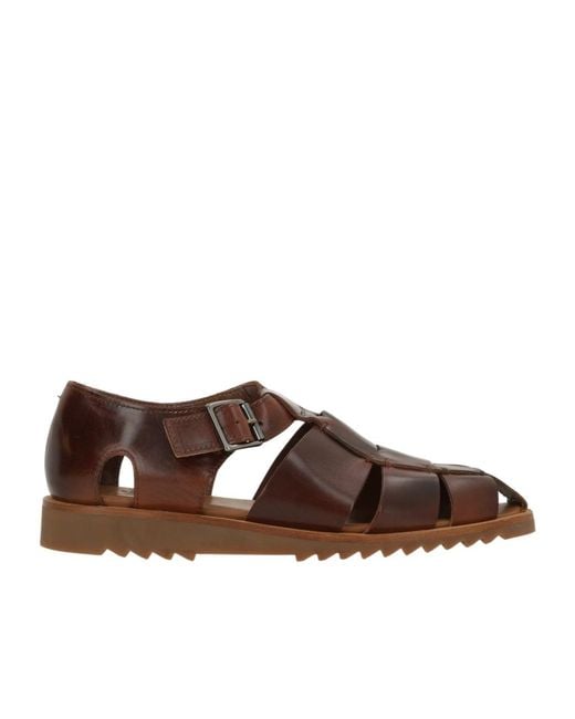 Paraboot Brown Pacific Flat Sandals for men