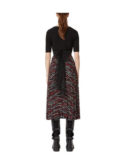 RED Valentino Black Fine Dot Mesh Tulle Sweater