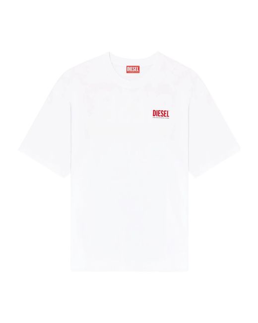 DIESEL White T-Boxt-Bisk Relaxed Fit T-Shirt for men