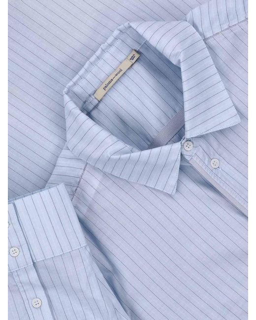 Paloma Wool Blue Striped Oversized Shirt