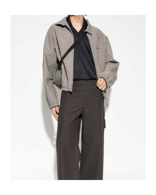 Courreges Gray Houndstooth Casual Jacket for men