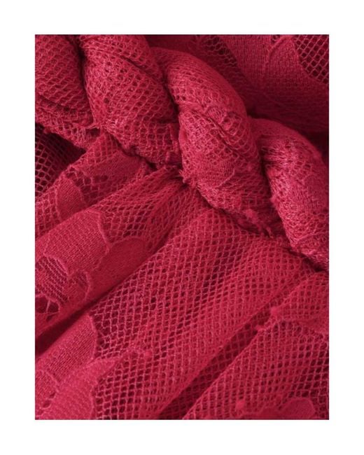 Zimmermann Red Luna Braided Lace Maxi Dress