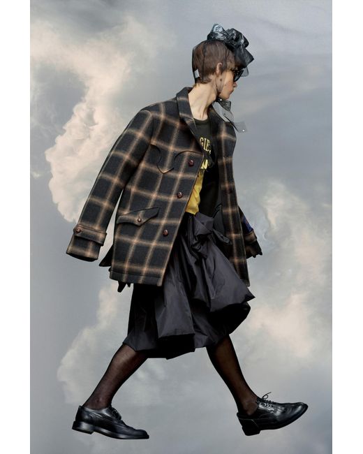 Maison Margiela Black Double-Breasted Pendleton Peacoat for men